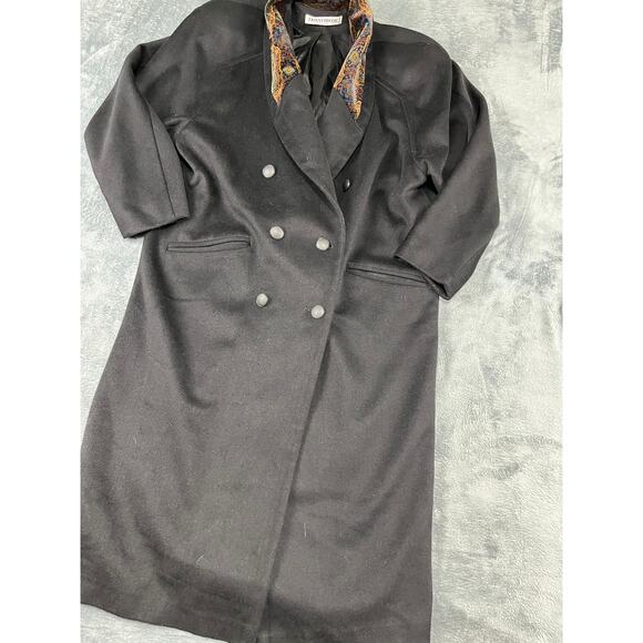 Forstmann Donnybrook Wool Coat 14-16 L/XL Gray Double Breasted Long Vintage USA - Picture 12 of 14